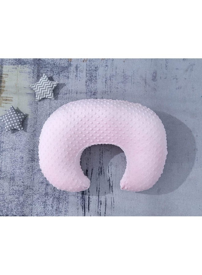 DONOMILO Minky Dots Nursing Pillow Cover, Case Plush Breathable Breastfeeding Pillow Slipcover Fits Nursing Pillow, Super Soft Snug Positioners for Baby Boy Baby Girl (Light Pink) - Image 5